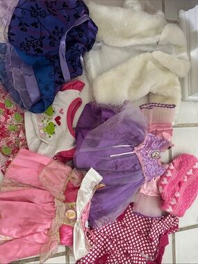 Build-A-Bear Purple Pink White Plush Dress & Outfit Lot